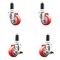 Service Caster 3 Inch 316SS Red Poly Swivel 1-1/4 Inch Expanding Stem Caster Brake SCC, 2PK SS316EX20S314-PPUB-RED-2-TLB-2-114 - alternate 1